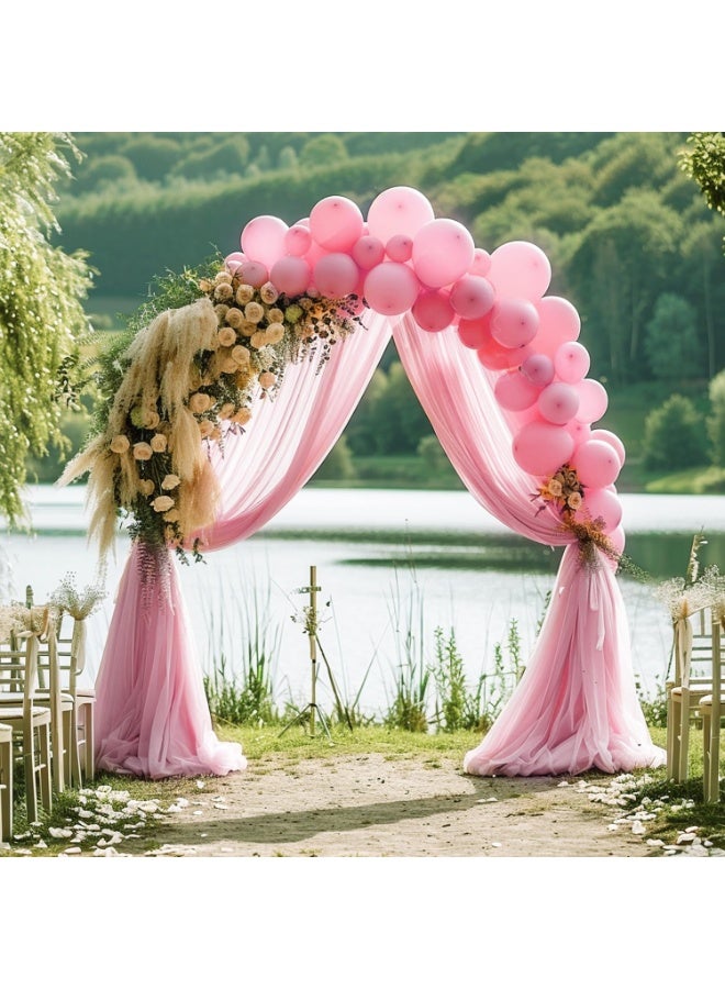 RATSAW 75 x 600 CM Wedding Arch Draping Sheer Fabric for Ceremony Party Reception Decorations  Retro Pink - Image 3