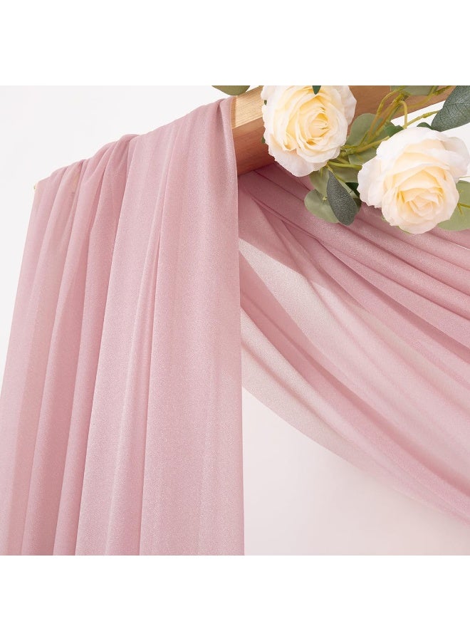 RATSAW 75 x 600 CM Wedding Arch Draping Sheer Fabric for Ceremony Party Reception Decorations  Retro Pink - Image 4