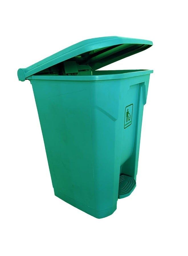 AKC 87 LTR Garbage Trash Can with Centre Pedal, High Density Polyethylene (HDPE) Heavy-Duty Dust Bin (GREEN) - Image 1