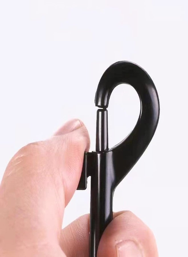 Weenkeey 2 Pcs Double Ended Bolt Snap Hooks Zinc Alloy Trigger Chain Clips Heavy Duty Metal Spring Hook for Pet Dog Leash Collar Leash Horse Tack - Black - Image 4