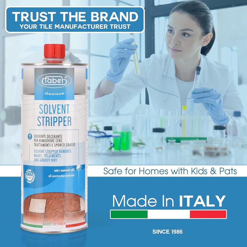 Faber Showroom Solvent Stripper for Removal of Waxes Treatments and Greasy Dirt 1L - Image 2