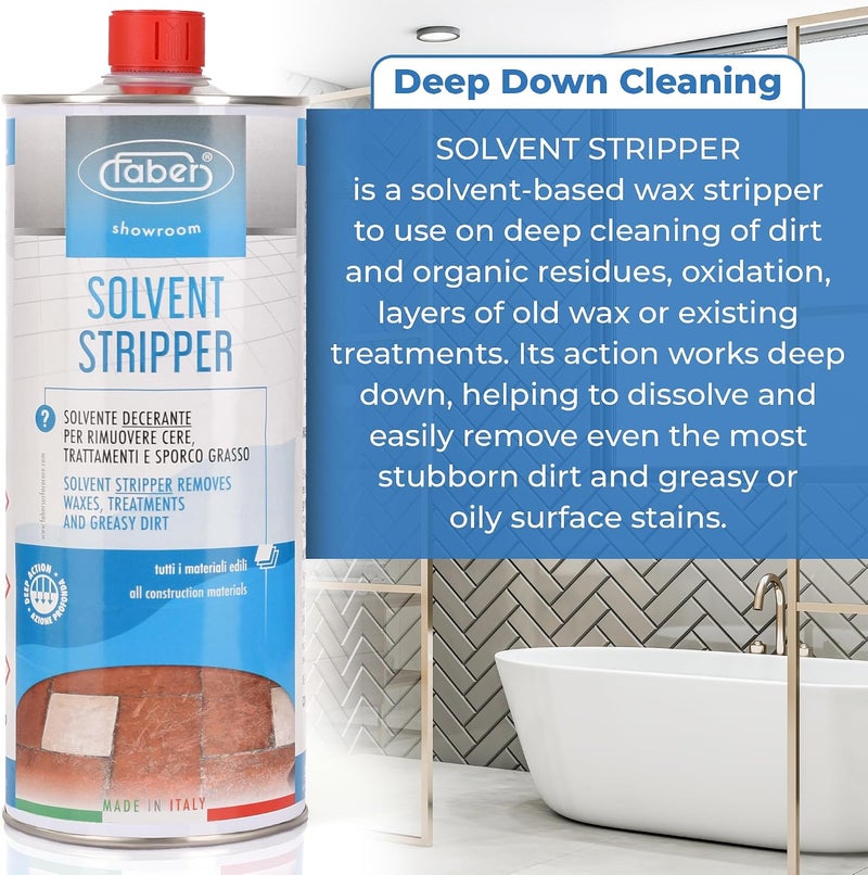 Faber Showroom Solvent Stripper for Removal of Waxes Treatments and Greasy Dirt 1L - Image 5