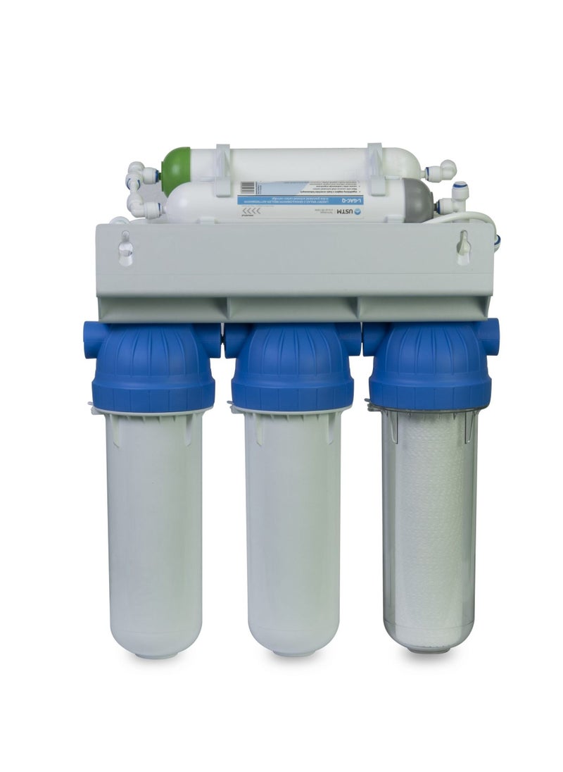 USTM - USTM 6 Stage Reverse Osmosis Filtration System NSF Certified RO Drinking Water Purification, With Nickel Faucet And Tank Under Sink Replacement Filters - Image 1