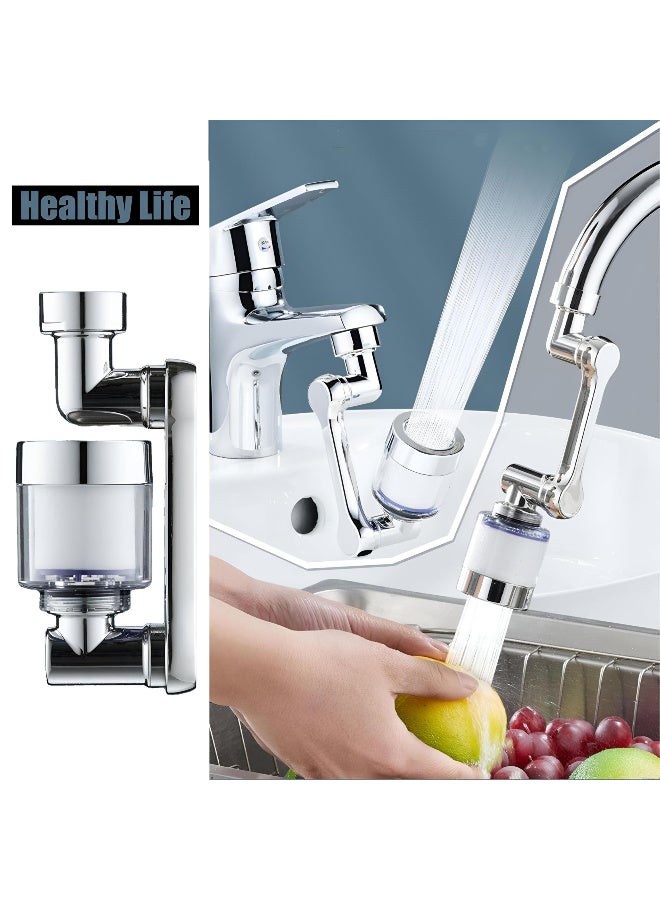 360° Swivel Kitchen Faucet Aerator with Dual Water Filter – Adjustable Chrome Faucet Head for Sink – Universal Aerator with Purification & Flow Saving - Image 2