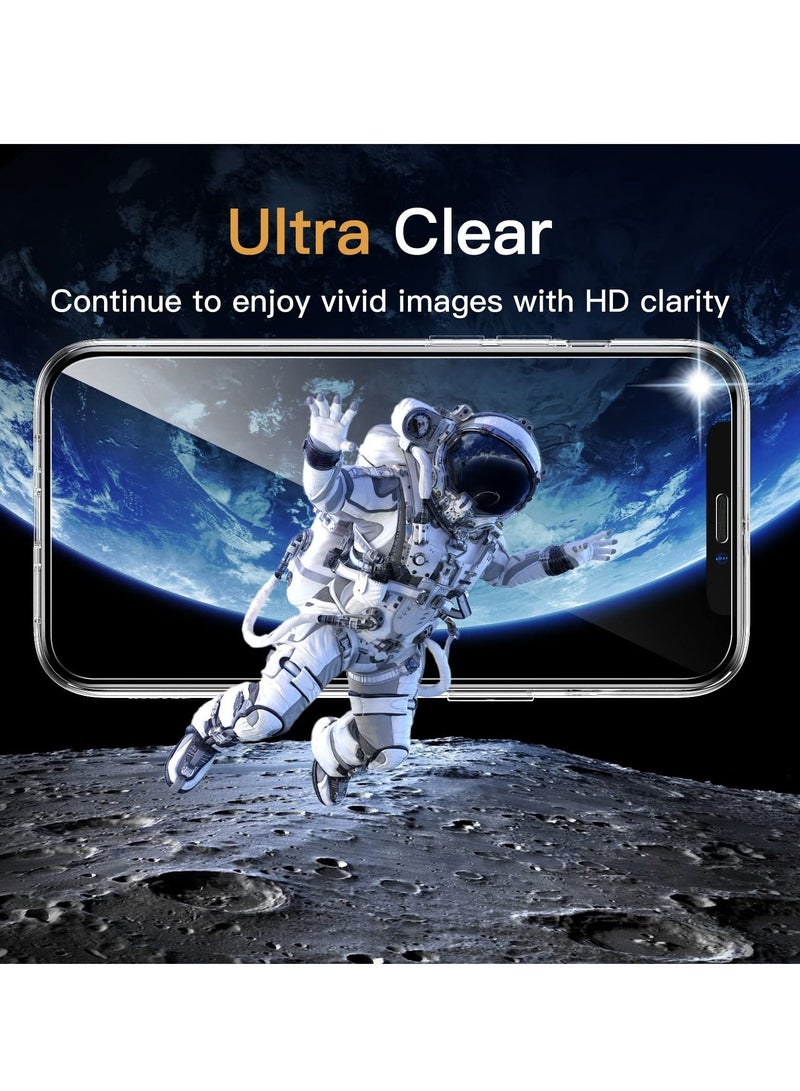 جي تيك جراب لهاتف iPhone 12 Pro واقي شاشة و 2 عبوة من واقي عدسة الكاميرا غير مصفر تغطية كاملة بغشاء زجاجي مقوى - Image 2