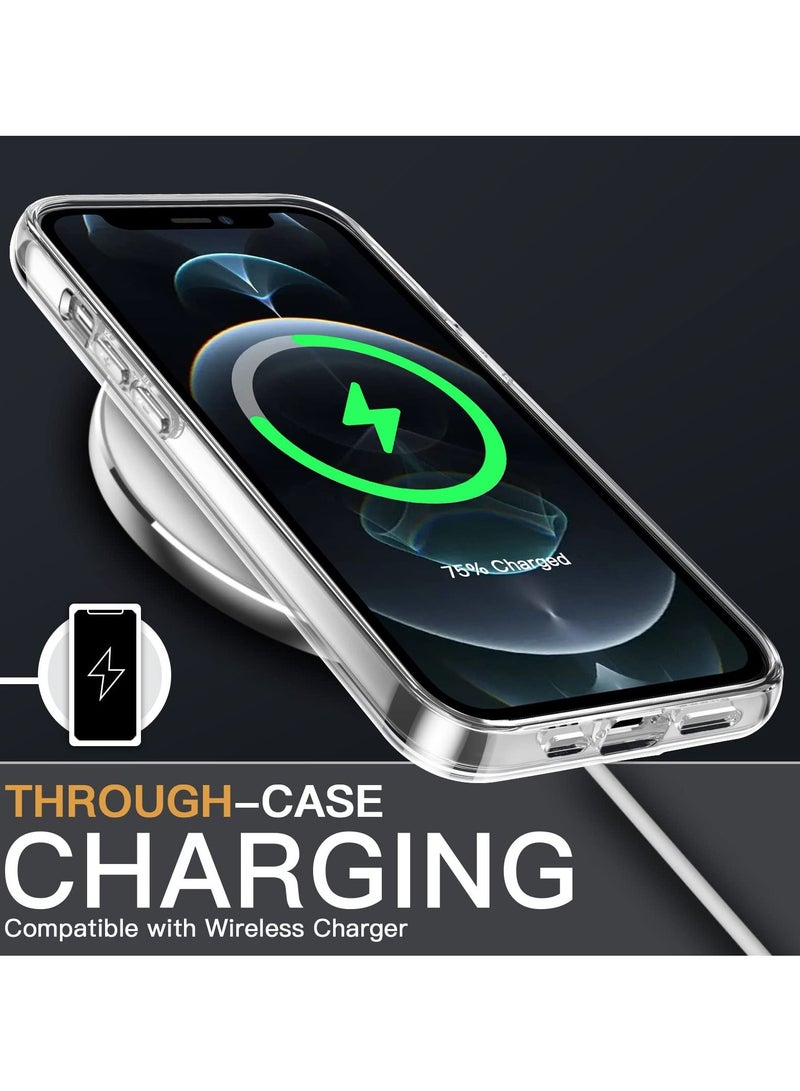 جي تيك جراب لهاتف iPhone 12 Pro واقي شاشة و 2 عبوة من واقي عدسة الكاميرا غير مصفر تغطية كاملة بغشاء زجاجي مقوى - Image 4