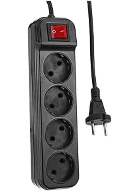 Hyper. electricity joint 4 outlet 1.5 meters- assorted colors