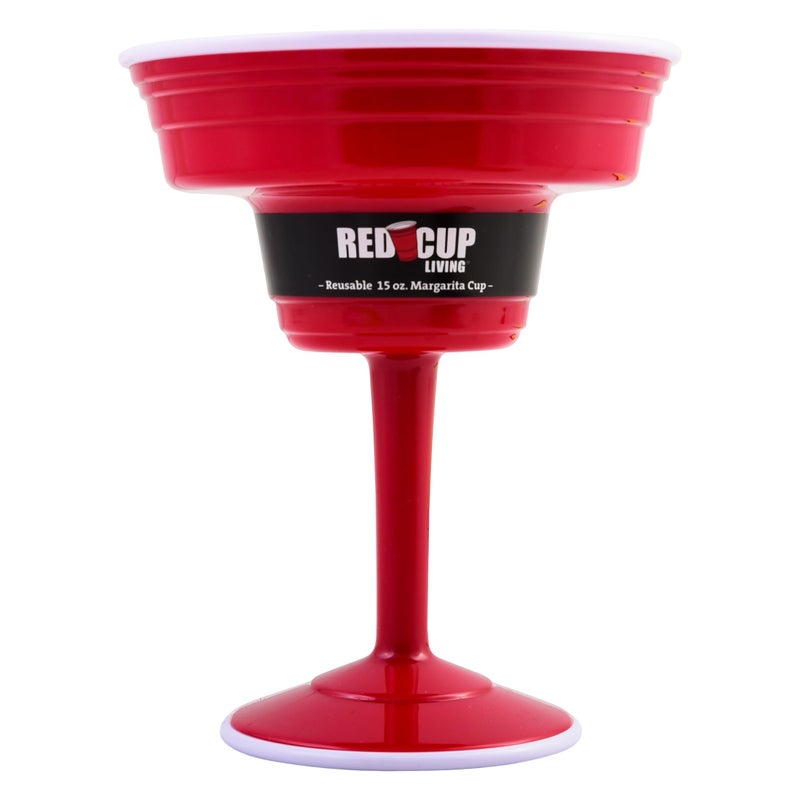 Red Cup Living RCL Plastic Margarita Glass with Stem15 Oz Large tumbler  Red Cup Style Taquila Glass BPA Free Giant Stem Wine Martini Cup Dishwasher Safe  Perfect for Patio Parties Easter Celebration Gifts