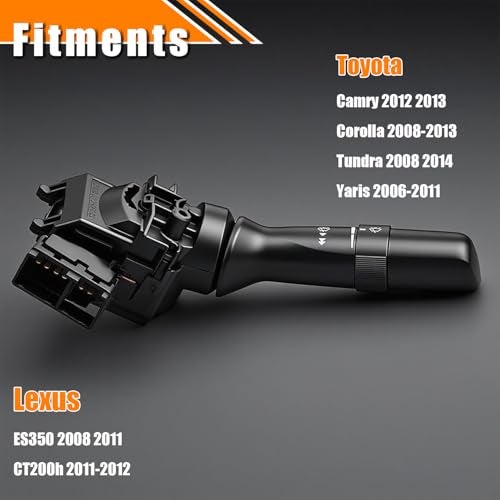 Quivimoro Windshield Wiper Switch Assembly Fit for Toyota Camry 2012-2013, Corolla 2008-2013, Tundra 2008-2014, Yaris 2006-2011, for Lexus ES350 2008-2011, Replace OE# 84652-02610 8465202610 - Image 2
