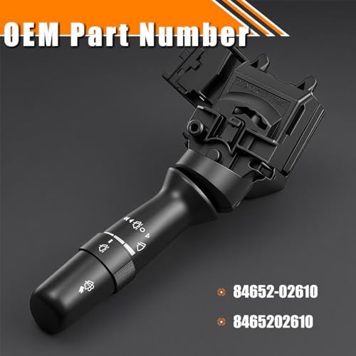 Quivimoro Windshield Wiper Switch Assembly Fit for Toyota Camry 2012-2013, Corolla 2008-2013, Tundra 2008-2014, Yaris 2006-2011, for Lexus ES350 2008-2011, Replace OE# 84652-02610 8465202610 - Image 3