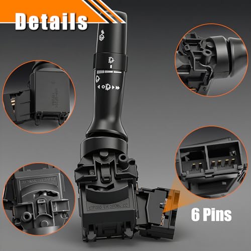 Quivimoro Windshield Wiper Switch Assembly Fit for Toyota Camry 2012-2013, Corolla 2008-2013, Tundra 2008-2014, Yaris 2006-2011, for Lexus ES350 2008-2011, Replace OE# 84652-02610 8465202610 - Image 4