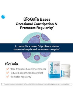 BioGaia Gastrus Chewable Tablets, Adult Probiotic Supplement for Stomach Discomfort, Constipation, Gas, Bloating, Regularity, Non-GMO, 30 Tablets, 2 Pack  - Image 3
