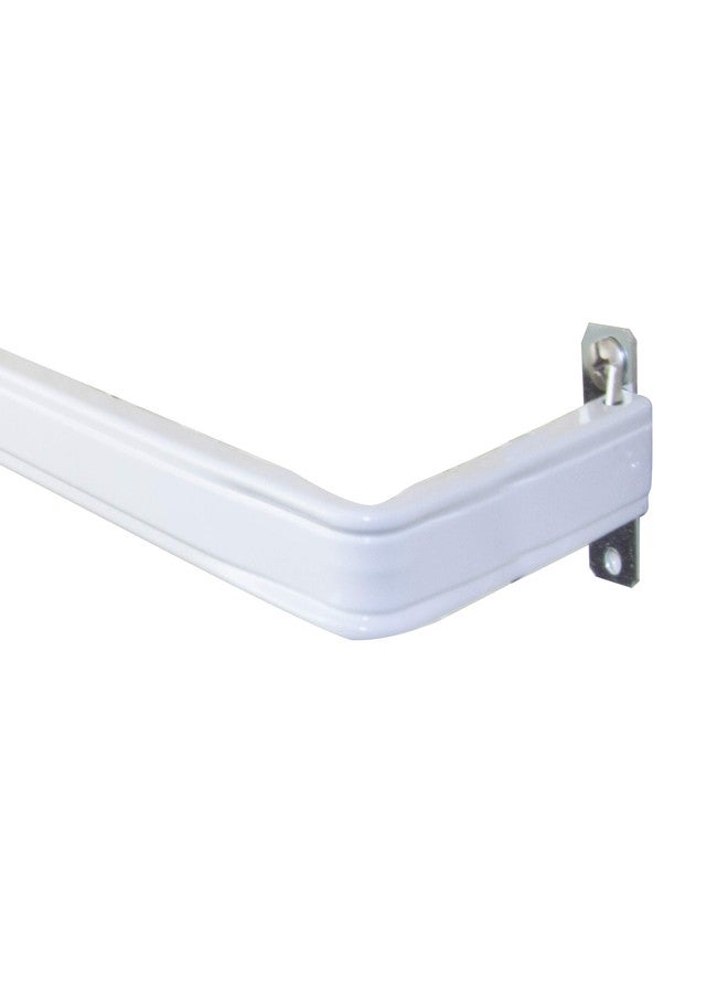 رود ديسين قضيب ستارة Rod Desyne KBX3048 Lockseam 3 بوصة، مناسب لتركيب الستائر، مقاس 48-84 بوصة، أبيض - Image 2