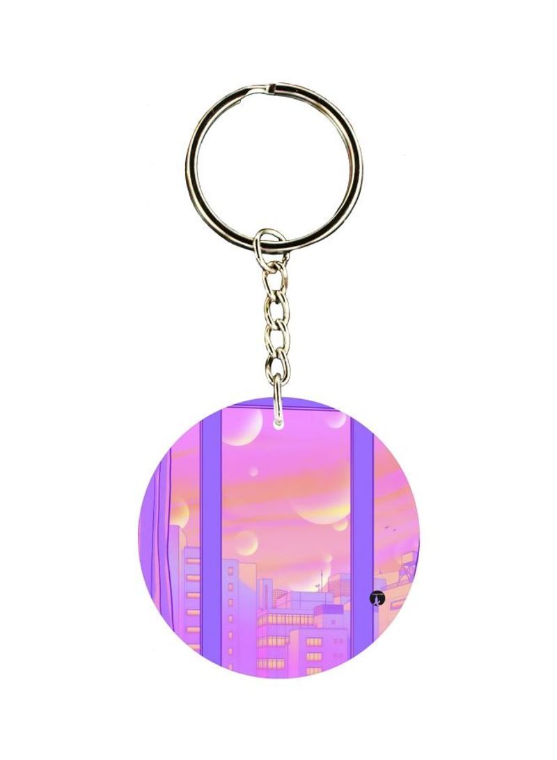 RKN Printed Round Keychain