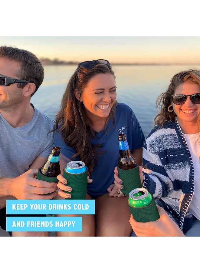 CURRENT CO. Blank Beer Can Coolers Sleeves (30-Pack) Soft Insulated Beer Can Coolies - HTV Friendly Plain Koolies in Bulk for Beer Cans & Bottles - Coolie Blanks for Vinyl Projects & Wedding Favors (Forest Green) - Image 5