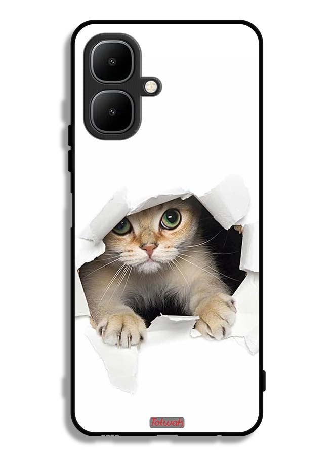 Tolwak Tecno Pop 10 Protective Case Cover Cat Appearing