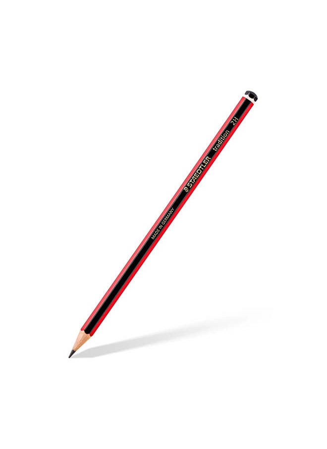 STAEDTLER Tradition 2H Pencils Box - 12 Pieces Red 
