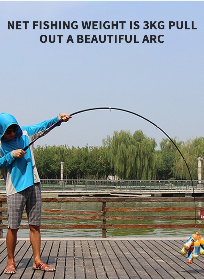 GROIC 2.4M Fishing Rods Sea Rods Telescopic Fishing Pole Durable Lightweight Sensitive 24T Carbon Fiber Ultralight Travel Saltwater Freshwater Bass Salmon Trout Fishing  - Image 5