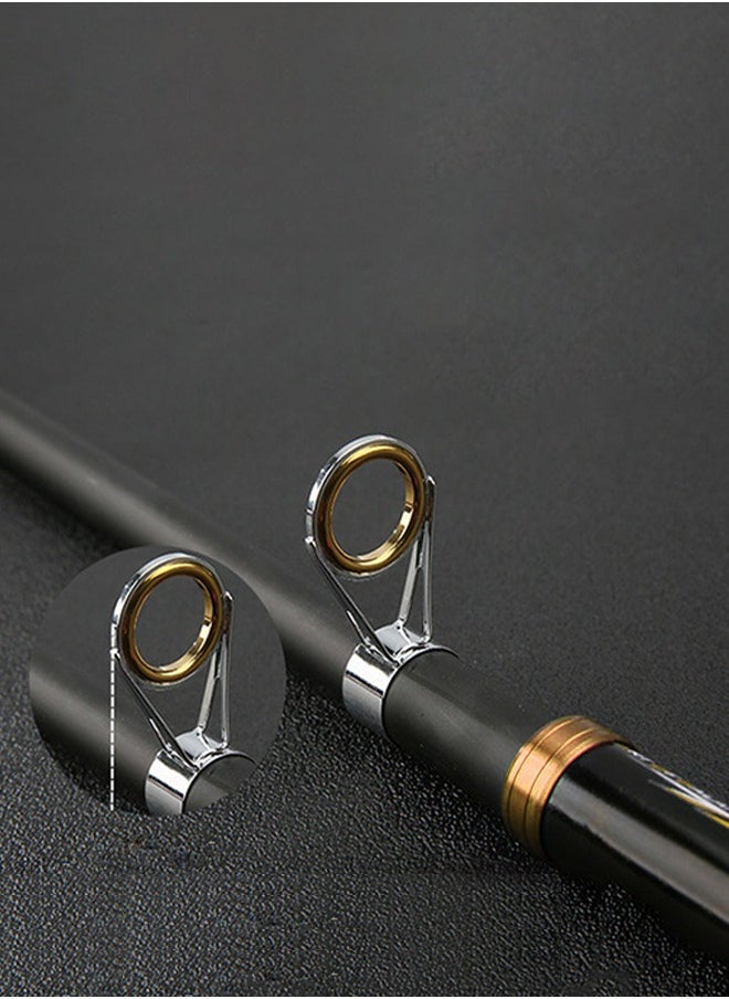 GROIC 2.4M Fishing Rods Sea Rods Telescopic Fishing Pole Durable Lightweight Sensitive 24T Carbon Fiber Ultralight Travel Saltwater Freshwater Bass Salmon Trout Fishing  - Image 4