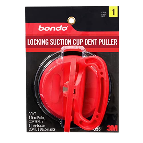 3M Bondo Double Handle Locking Suction Cup Dent Puller for Dents in Car and Truck Panels, Compact and Lightweight Tool with a 4" Rubber Suction Cup (00956) - Image 1