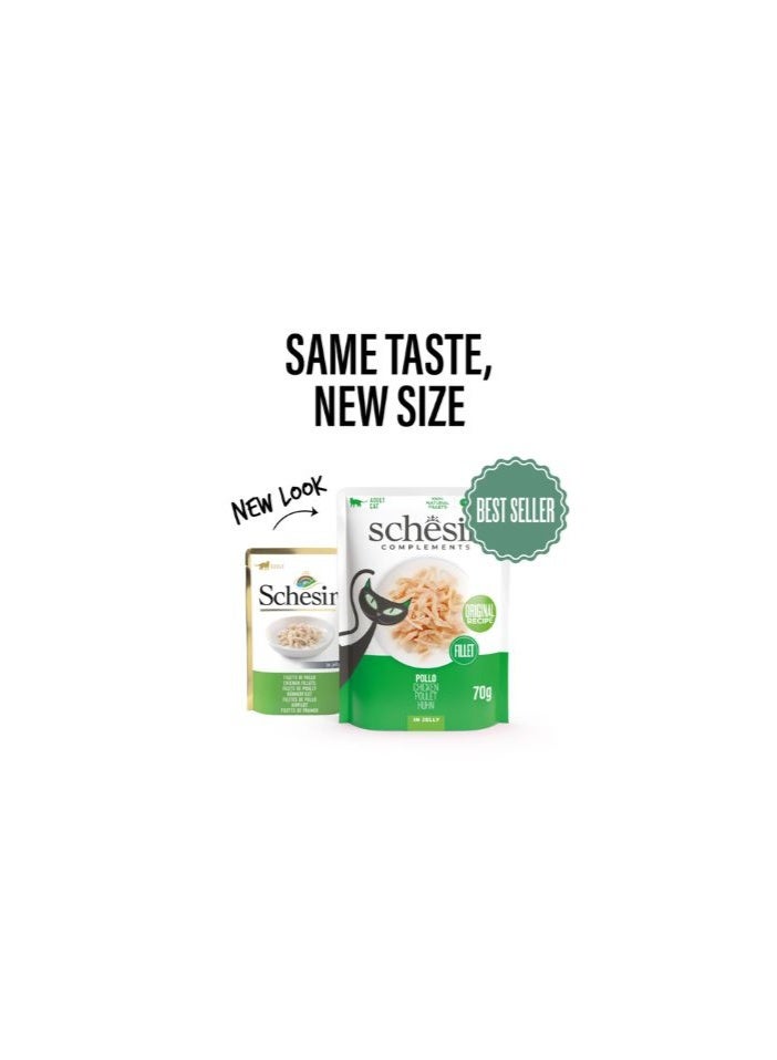 Schesir Complements Cat Wet Food in Jelly Pouch- Chicken 70g [MOQ:12pcs] - Image 1