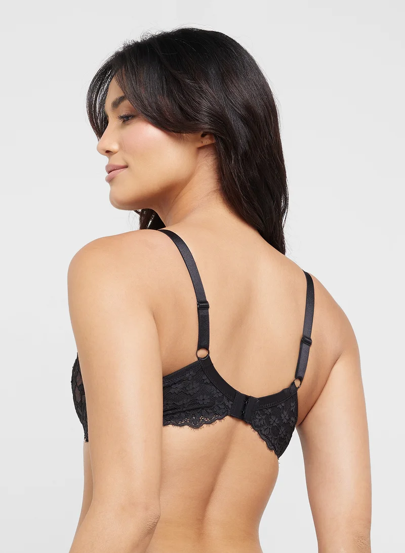 hunkemoller Lace Plunge Neck Bra