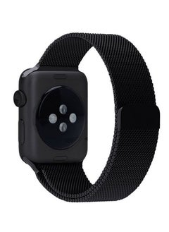 Metal Stainless Steel Milanese Loop Chain Mesh Band for Apple Watch 7/6/SE/5/4/3/2/1 45mm/44mm/42mm Black