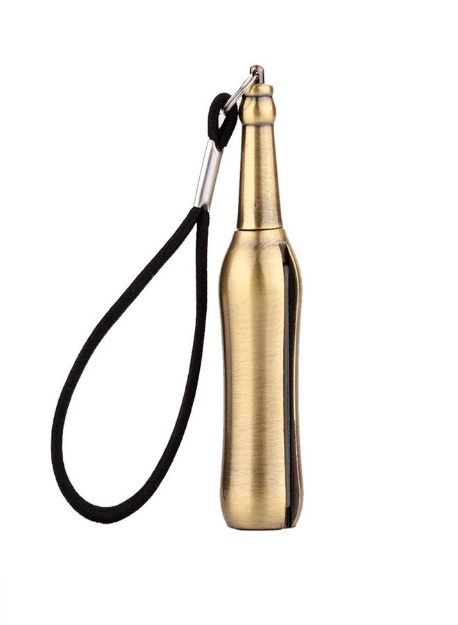 AIKENR Permanent Match Keychain, Waterproof Matchstick Fire Starters Portable Camping Lighter with Flint Metal Matchstick for Outdoor Emergency Survival Camping (Gold) - Image 1