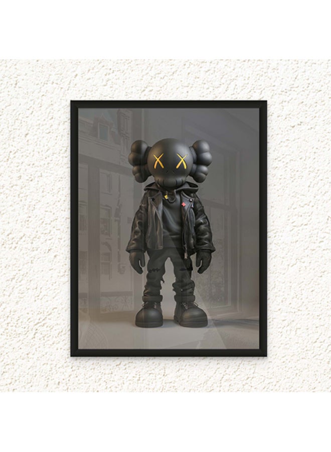 Art Decor Framed Fine Art Portrait Print of KAWS Pop Art Iconic Contemporary Artwork Wall Décor for Living Room Bedroom Office Home Hotels Studio - Image 1