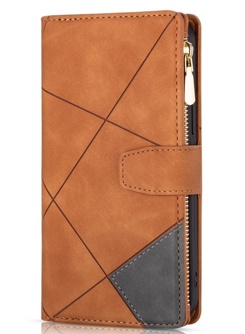 Suteni Flip Cover Leather Protective Hidden Card Slots Phone Case for iPhone - Image 1