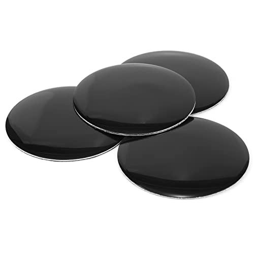 RTRHINOTUNING 4pcs 56mm/2.2in Wheel Center Caps Stickers Black Aluminum Alloy Anti-Rust Badge Emblems Decals - Image 3