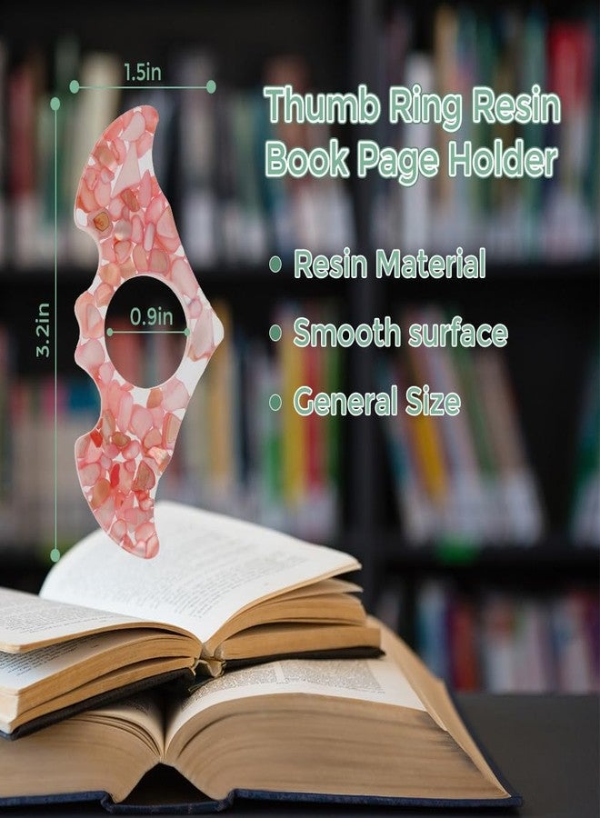 حامل صفحات كتاب (قطعتان)، حامل صفحات من الراتنج مزين بالزهور المجففة للقراءة، حامل صفحات كتاب للإبهام، هدايا لمحبي الكتب، إكسسوارات كتب لمحبي الكتب، حامل صفحات كتاب للقراءة، هدايا للقراء (نمط الخفاش B) - Image 2