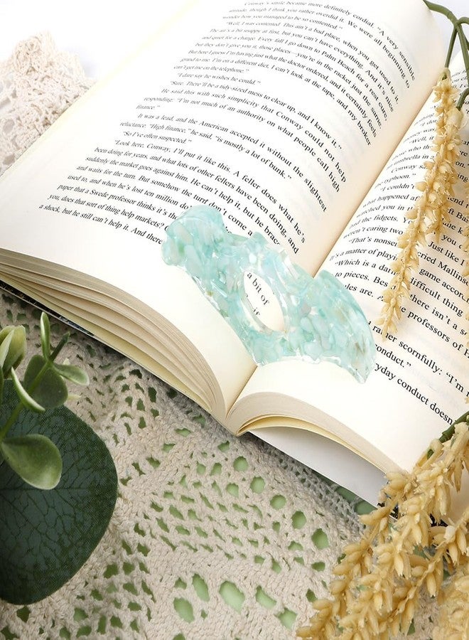 حامل صفحات كتاب (قطعتان)، حامل صفحات من الراتنج مزين بالزهور المجففة للقراءة، حامل صفحات كتاب للإبهام، هدايا لمحبي الكتب، إكسسوارات كتب لمحبي الكتب، حامل صفحات كتاب للقراءة، هدايا للقراء (نمط الخفاش B) - Image 3