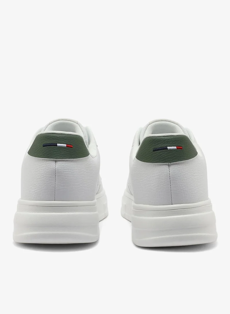 U.S. Polo Assn. white Men's White Low-Top Sneakers - Stylish Casual Shoes with Grey and Tan Accents, Durable and Stylish Casual Footwear for Men | Best Price UAE