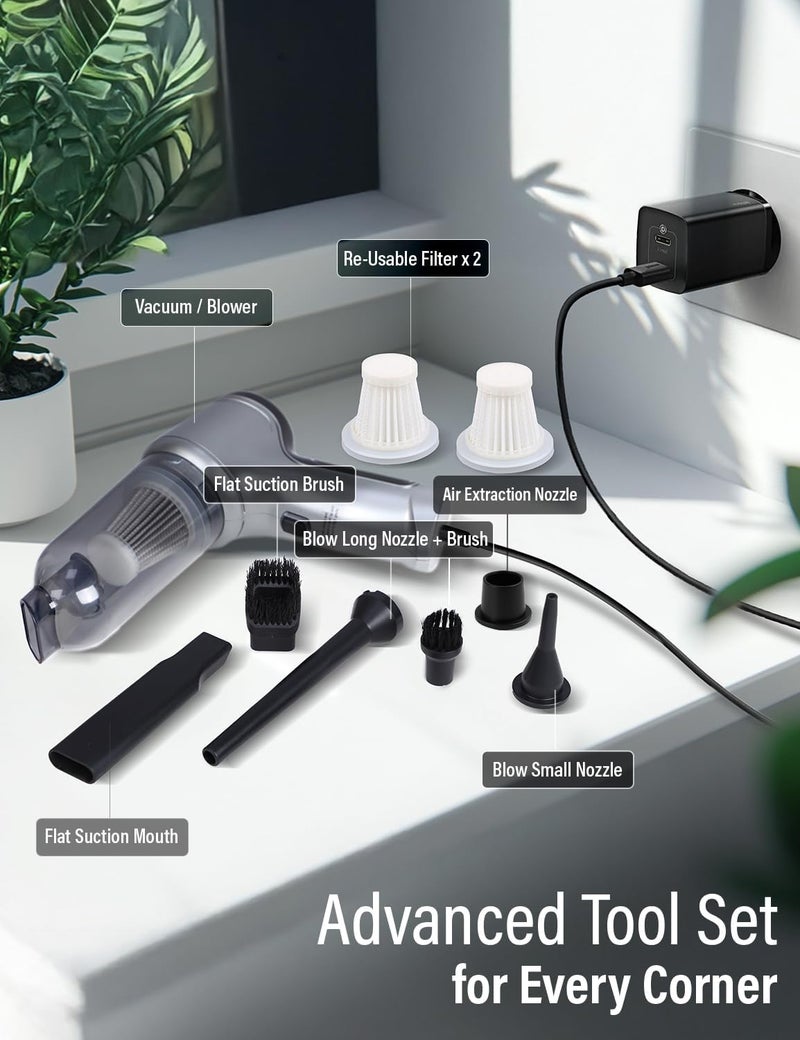 EcoNour High Power Car Vacuum Cleaner with Multiple Attachments - Image 3