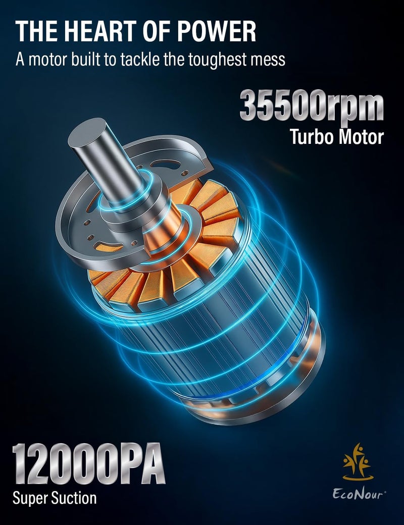 EcoNour High Power Car Vacuum Cleaner with Multiple Attachments - Image 4