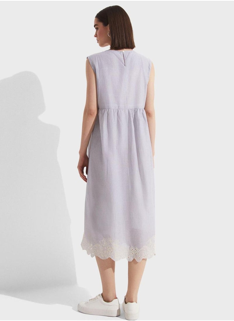 جون فستان ميدي بتطريز دانتيل - Image 2