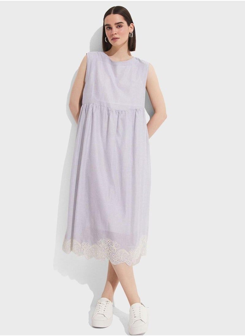 جون فستان ميدي بتطريز دانتيل - Image 5