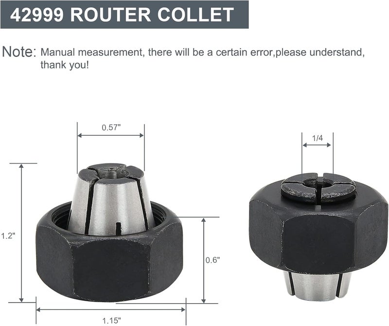 Thaekuns 42999 1/4 بوصة قلاووظ راوتر يناسب موديلات PORTER CABLE وDelta وB&D - Image 2