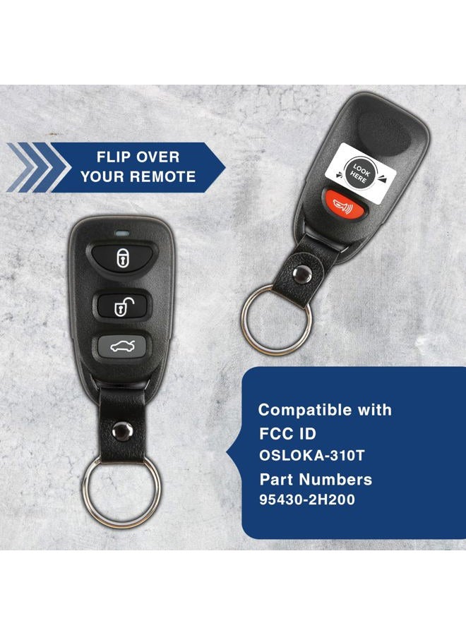 KeylessOption Key Fob Replacement for 2006 2007 2008 2009 2010 Hyundai Sonata Elantra Remote, 3-Button with Panic OSLOKA-310T, Locksmith Required - Image 4