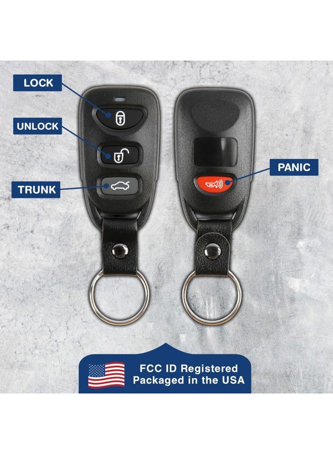 KeylessOption Key Fob Replacement for 2006 2007 2008 2009 2010 Hyundai Sonata Elantra Remote, 3-Button with Panic OSLOKA-310T, Locksmith Required - Image 5
