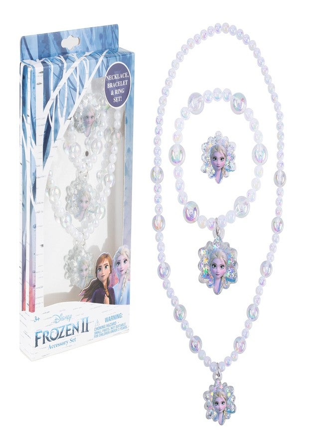 LUV HER Disney Frozen Girls Jewelry Set - Dress Up 3 Piece Toy Jewelry Box Set with Bead Necklace, Bracelet, and Ring - Play Accessories - Ages 3+ - Image 3