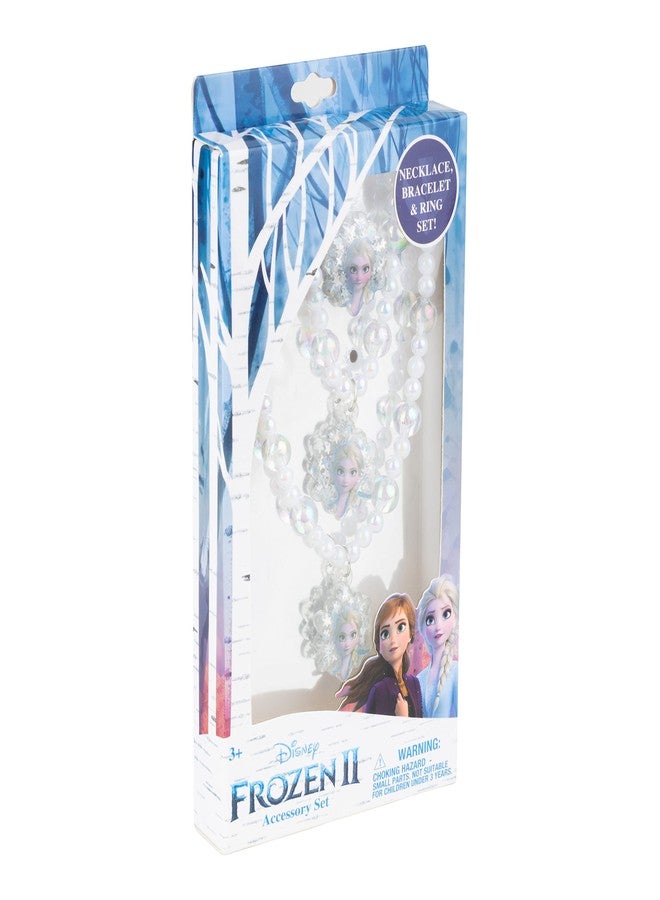 LUV HER Disney Frozen Girls Jewelry Set - Dress Up 3 Piece Toy Jewelry Box Set with Bead Necklace, Bracelet, and Ring - Play Accessories - Ages 3+ - Image 2