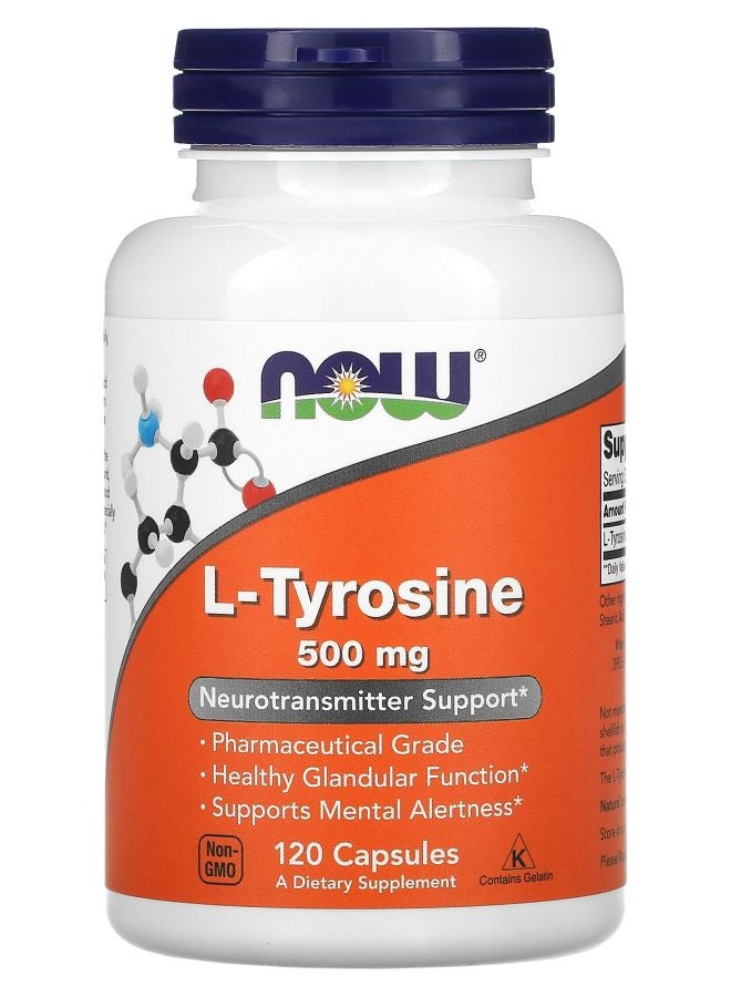 now L-Tyrosine 500 mg 120 Capsules