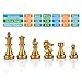 QuadPro Chess Pieces Only Magnetic Plastic Chessman Set for Replacement of Missing Pieces Include Storage Bag 196 King Small Gold Silver - Image 4