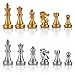 QuadPro Chess Pieces Only Magnetic Plastic Chessman Set for Replacement of Missing Pieces Include Storage Bag 196 King Small Gold Silver - Image 2