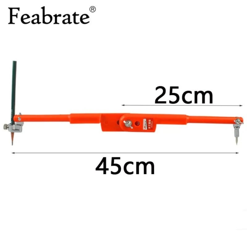 Carpenter's Precision Kit Woodworking Tools High-Carbon Steel - Woodworking Compass Polypropylene Tools Vibrant Orange for Professional Carpentry DIY Enthusiasts - Image 2