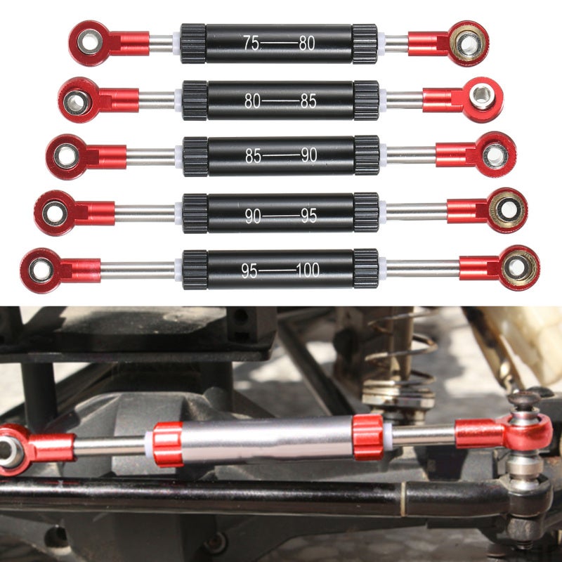 Steering Rod 95mm Exquisite Workmanship Servo Link - Strong Deform-Resistant Ball Joint for Axial SCX10 Traxxas TRX4 D90 Redcat GEN8 RC Car Enthusiasts - Image 3