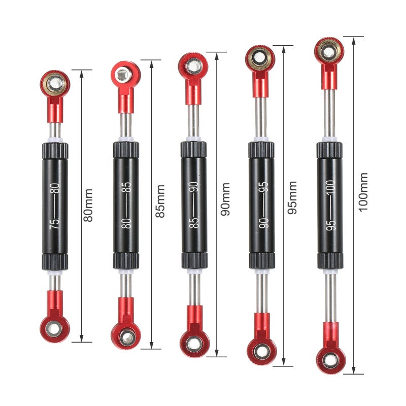 Steering Rod 95mm Exquisite Workmanship Servo Link - Strong Deform-Resistant Ball Joint for Axial SCX10 Traxxas TRX4 D90 Redcat GEN8 RC Car Enthusiasts - Image 2
