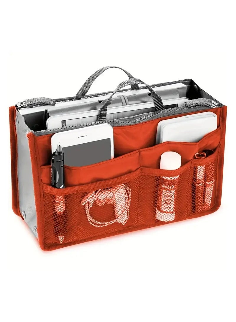 Kormesic Multifunctional Double Zipper Cosmetic Bag - Inner Pouch, Portable Toiletry Organizer - Image 1